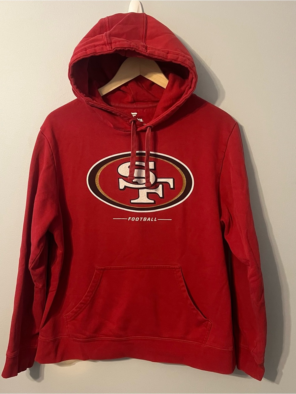 San Francisco 49ers Hoodie Men’s L Red NFL Fanatics Sweatshirt Football Logo